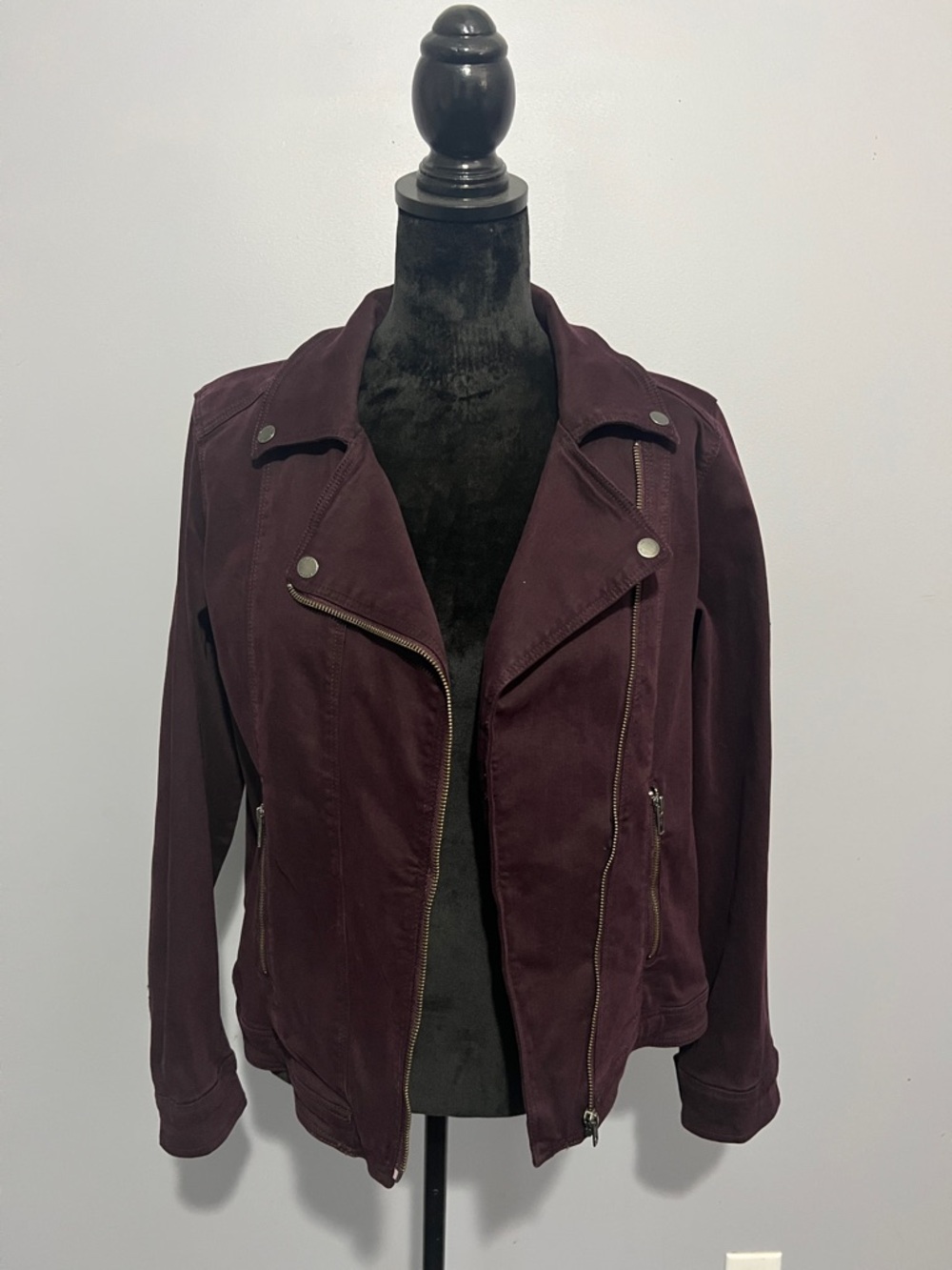 Liverpool Women's Plum Moto-Style Zip Jacket
